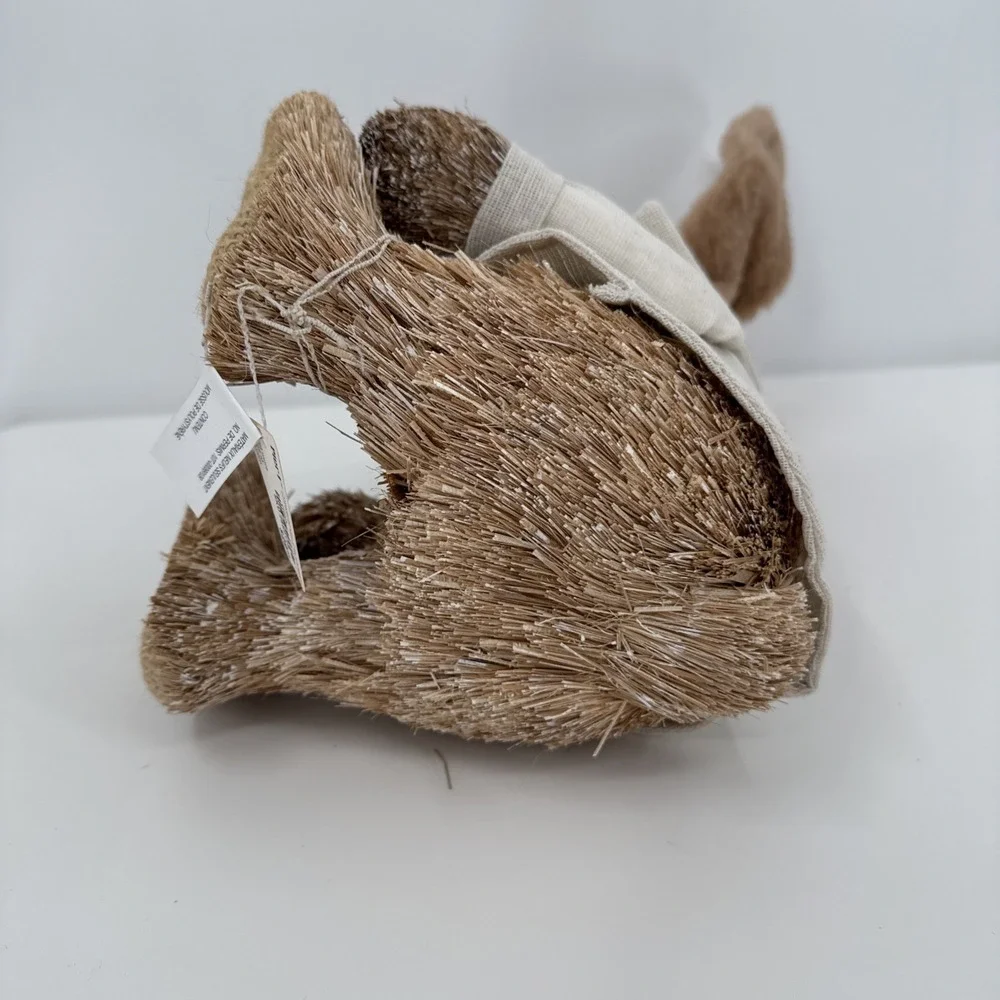 Vintage Pier 1 Sisal Straw Easter Bunny Set Of‎ 2 Dad (new) & Mom Spring Whimsy